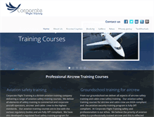 Tablet Screenshot of corporateflighttraining.com